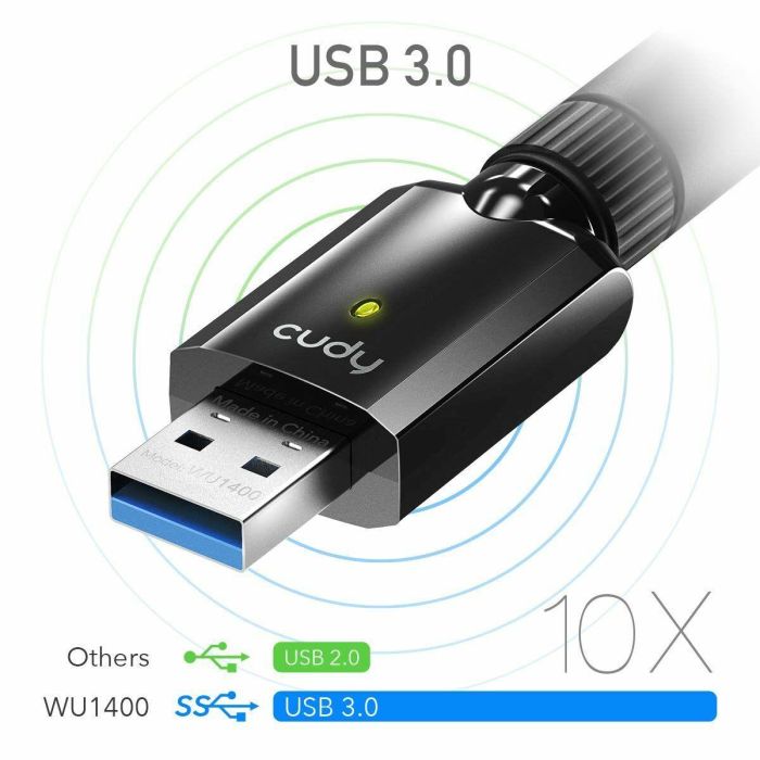 Cudy WU1400 adaptador y tarjeta de red WLAN 867 Mbit/s 1 Cudy WU1400 adaptador y tarjeta de red WLAN 867 Mbit/s 1