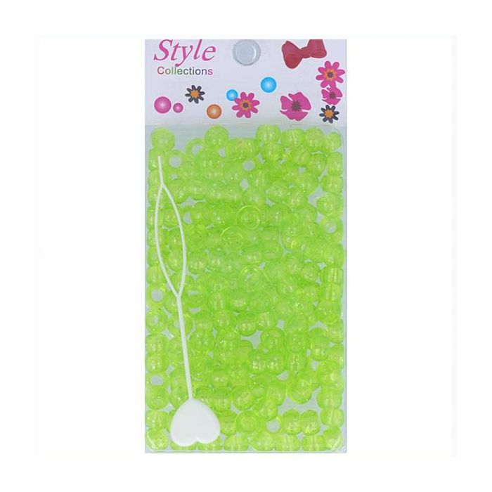 LB Bolitas Transparentes Bd005-Verde - Accesorios para Trenzas