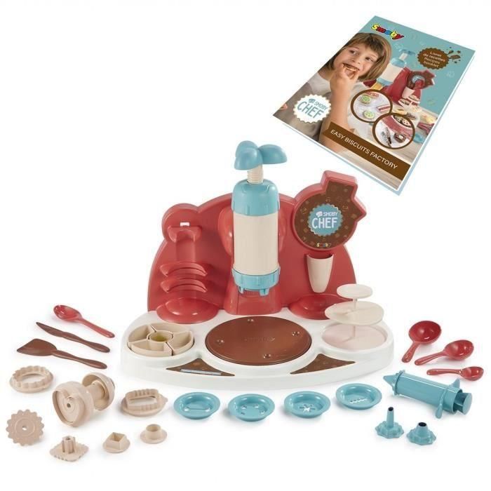 Smoby - Playset Fábrica de Galletas - Haz estas tartas - Libro de recetas incluido - Muchos accesorios 1