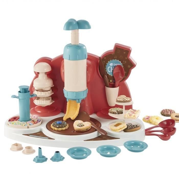 Smoby - Playset Fábrica de Galletas - Haz estas tartas - Libro de recetas incluido - Muchos accesorios