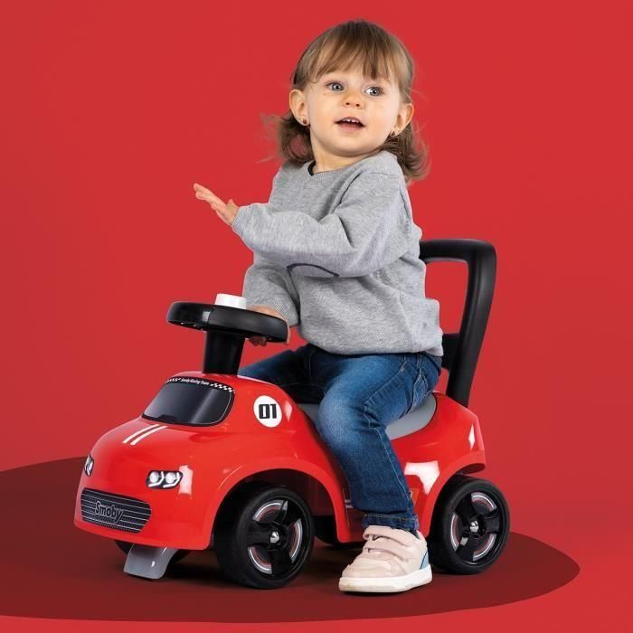 Smoby - Portabebés 2 en 1 - Auto Red - Caja debajo del sillín + bocina - A partir de 10 meses - Fabricado en Francia 2