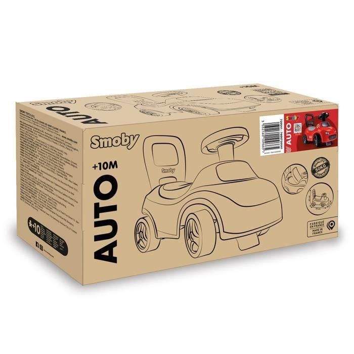 Smoby - Portabebés 2 en 1 - Auto Red - Caja debajo del sillín + bocina - A partir de 10 meses - Fabricado en Francia 4