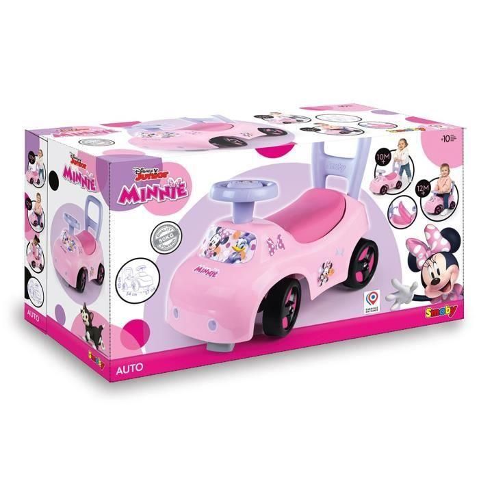 Smoby - Portabebés 2 en 1 - Minnie - Caja debajo del sillín + bocina - A partir de 10 meses - Fabricado en Francia 5