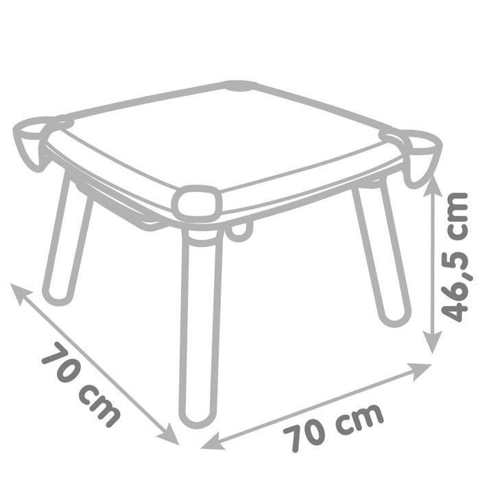 Smoby - Mesa infantil creativa - Fieltro borrable para la mesa + 2 láminas grandes para colorear - 3 espacios de almacenamiento - A partir de 3 años 4