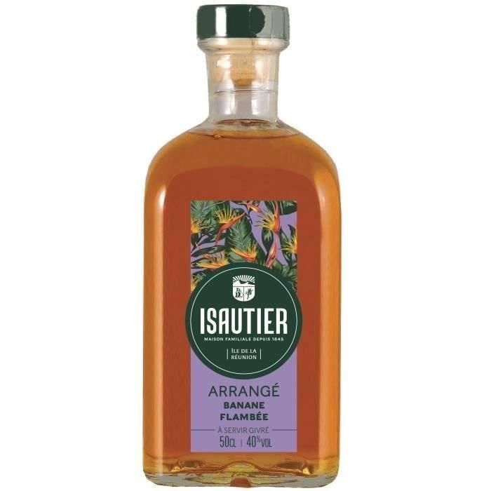 Rhum Arrange Banane Flambee 40 ° 50cl Isautier