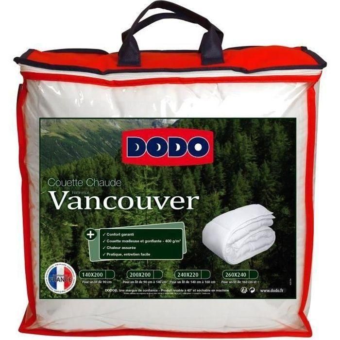 DODO Edredón cálido 400gr / m² VANCOUVER 200x200 cm blanco DODO Edredón cálido 400gr / m² VANCOUVER 200x200 cm blanco