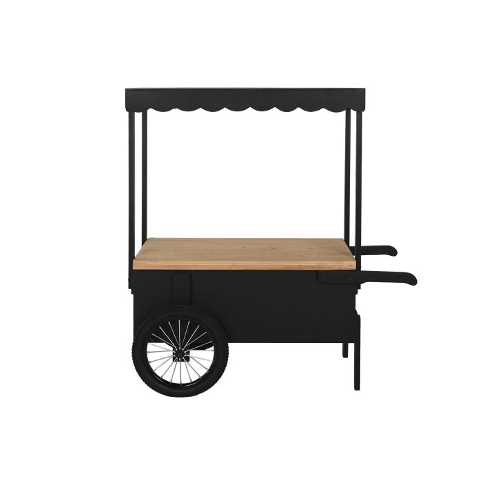 Carro Vintage DKD Home Decor Negro Natural 51 x 114.5 x 106.5 cm Carro Vintage DKD Home Decor Negro Natural 51 x 114.5 x 106.5 cm