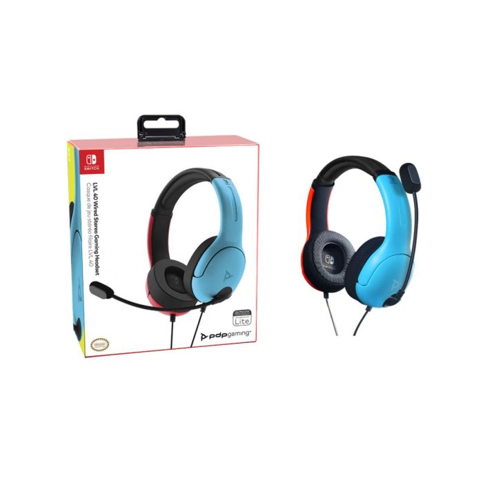 PDP LVL40 Auricular gaming con micrófono flexible y cancelación de ruido, altavoces 40mm, ligero y cómodo para Nintendo Switch azul/rojo 24 PDP LVL40 Auricular gaming con micrófono flexible y cancelación de ruido, altavoces 40mm, ligero y cómodo para Nintendo Switch azul/rojo 24
