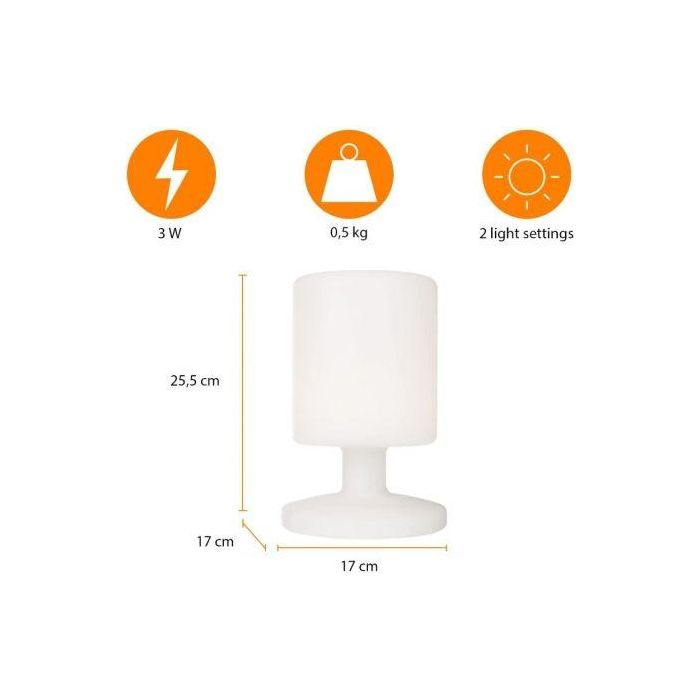 Lámpara de Mesa Smartwares 5000.472/ 4.7W/ Blanca 2