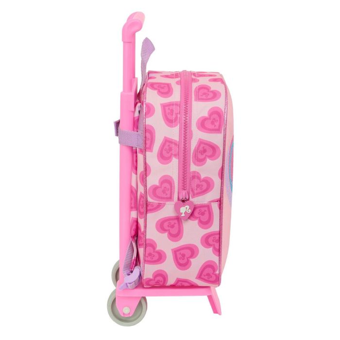 Mochila Escolar con Ruedas Barbie Love Rosa 22 x 27 x 10 cm 1