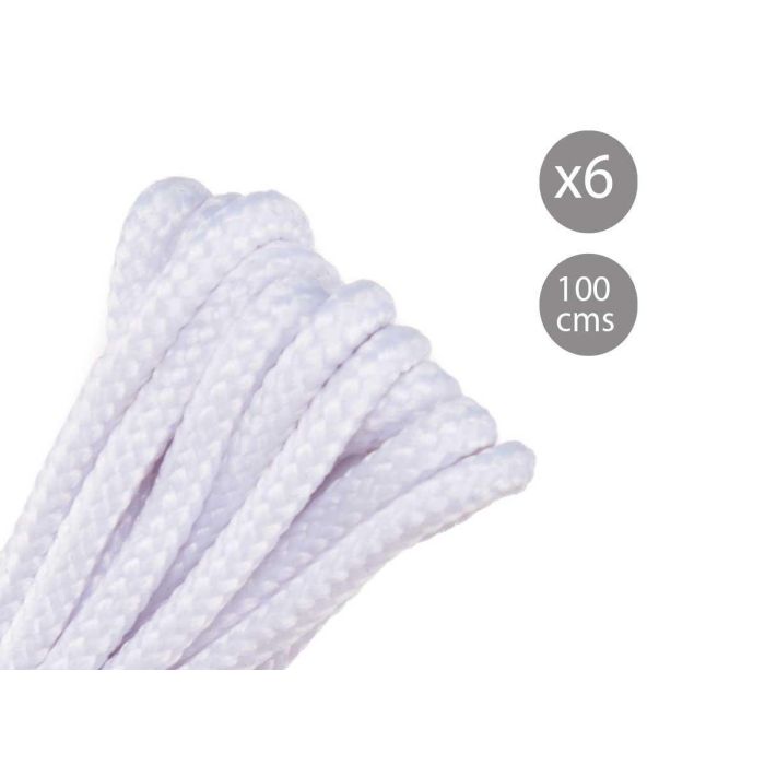 6 Cordones Blancos 100Cm Arte Regal (48 Unidades) 3 6 Cordones Blancos 100Cm Arte Regal (48 Unidades) 3