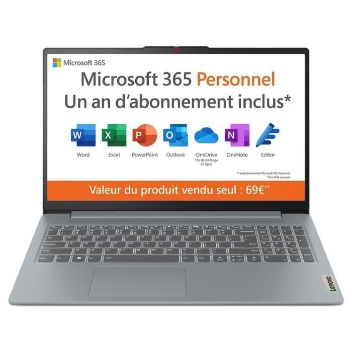 Portátil LENOVO IdeaPad Slim 3 15IAN8 | Windows 11 - Pantalla FHD de 15" - Procesador Intel N100 - 4 GB de RAM - SSD de 128 GB - Teclado AZERTY 0 Portátil LENOVO IdeaPad Slim 3 15IAN8 | Windows 11 - Pantalla FHD de 15" - Procesador Intel N100 - 4 GB de RAM - SSD de 128 GB - Teclado AZERTY 0