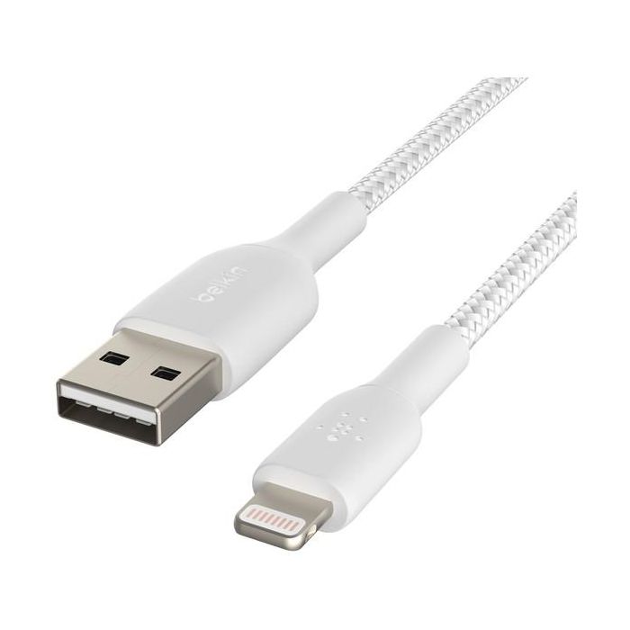 Cable USB a Lightning Belkin CAA002BT2MWH 2 m Blanco 5
