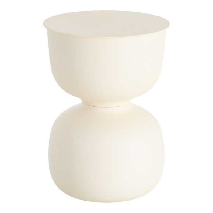 Mesita Blanco Roto Acero 38 X 38 X 52 cm