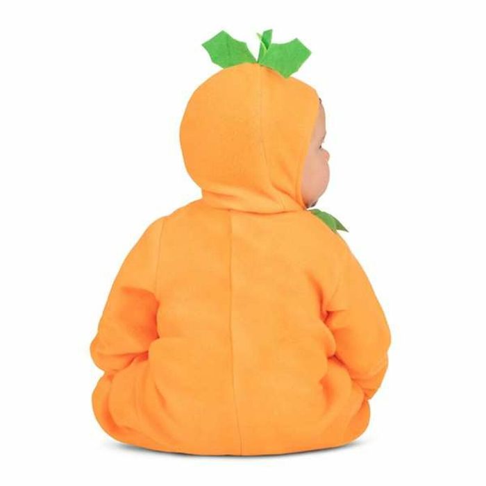 Disfraz pequeña calabaza gorro, mono con barriguita rellena y patucos talla 12-24 m 4