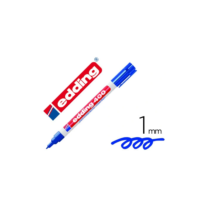 Edding Marcador Permanente 400 Azul Punta Redonda 1 mm Recargable Edding Marcador Permanente 400 Azul Punta Redonda 1 mm Recargable