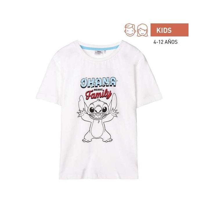Camiseta de Manga Corta Stitch Blanco 4 Años 1 Camiseta de Manga Corta Stitch Blanco 4 Años 1
