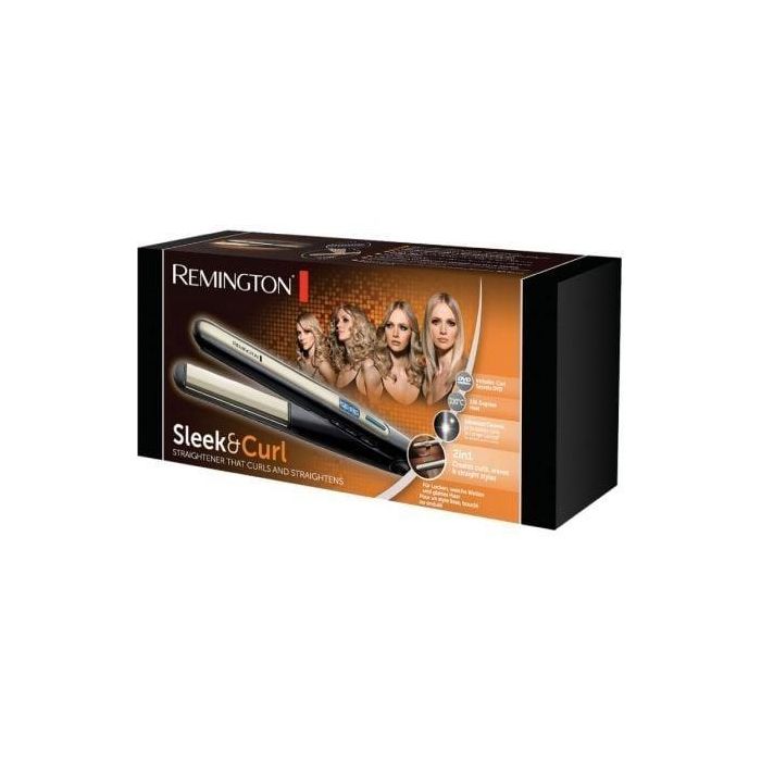 Remington S6500 Plancha de Pelo Sleek & Curl, Alisa y Riza, Cerámica Avanzada, Digital 150-230°C, Calentamiento Rápido 15s, Placas 110mm, Verde 1 Remington S6500 Plancha de Pelo Sleek & Curl, Alisa y Riza, Cerámica Avanzada, Digital 150-230°C, Calentamiento Rápido 15s, Placas 110mm, Verde 1