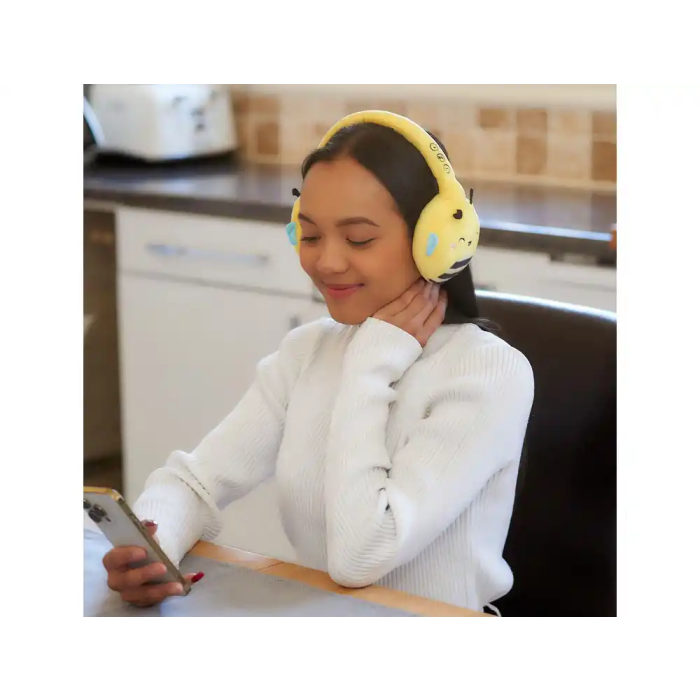 Wondee Auriculares Bluetooth de Peluche Squishmallows Sunny para Niños, Ajustables y Cómodos 4