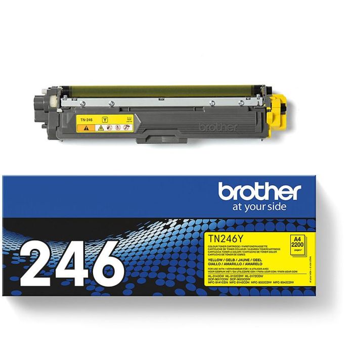 Brother TN-246Y Toner Amarillo Original para Impresora Láser, Rendimiento 2200 Páginas 2