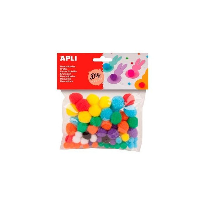 Apli Pompones Colores Surtidos -Bolsa 78U- Apli Pompones Colores Surtidos -Bolsa 78U-