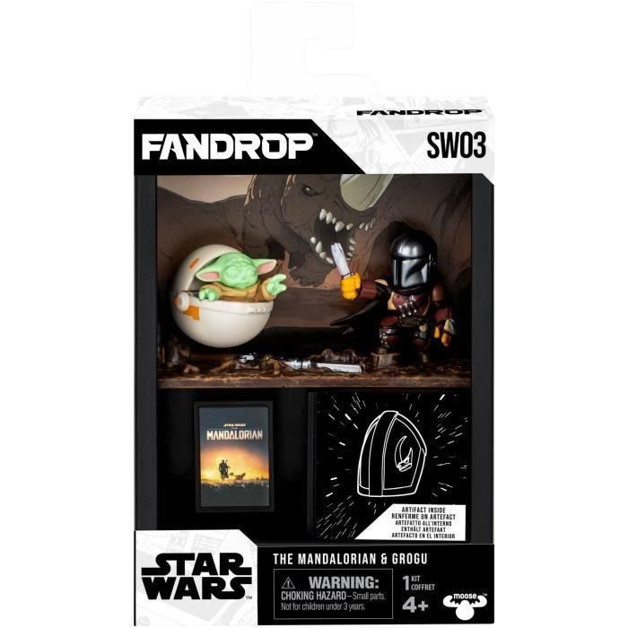 FANDROP FAN0630996920763 Figura Star Wars Mandalorian & Grogu, Vitrina con Escena de Culto + Mini Póster - 18 cm 4