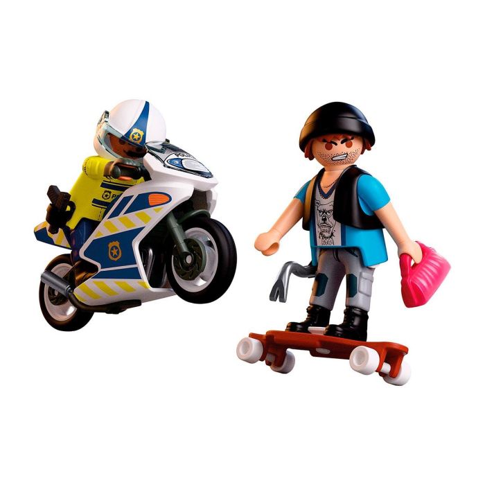 Playmobil Set de Juego Persecución en Moto City Action 72079 con Policía y Ladrón - Figura de Acción en Español 1 Playmobil Set de Juego Persecución en Moto City Action 72079 con Policía y Ladrón - Figura de Acción en Español 1
