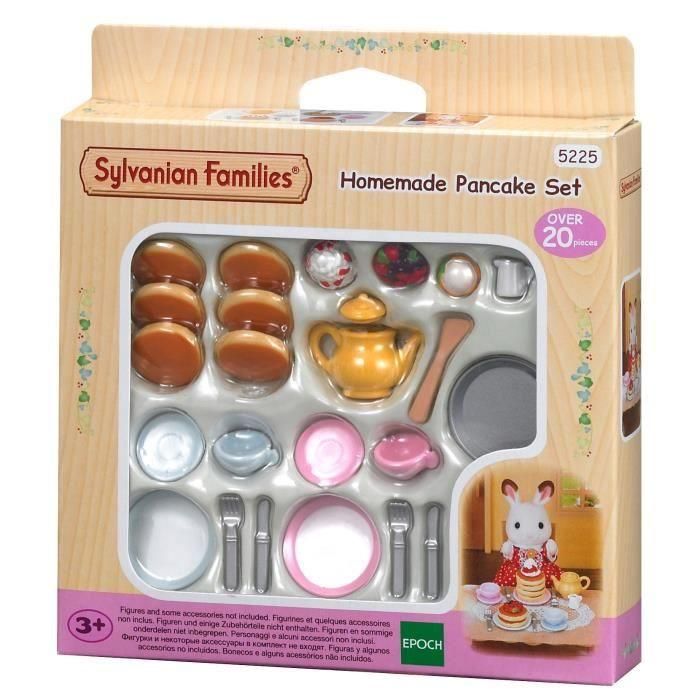 Sylvanian Families 5225 Set de bocadillos para panqueques, juguete de cocina con sartén, tetera y tazas, para niños +3 años 3 Sylvanian Families 5225 Set de bocadillos para panqueques, juguete de cocina con sartén, tetera y tazas, para niños +3 años 3