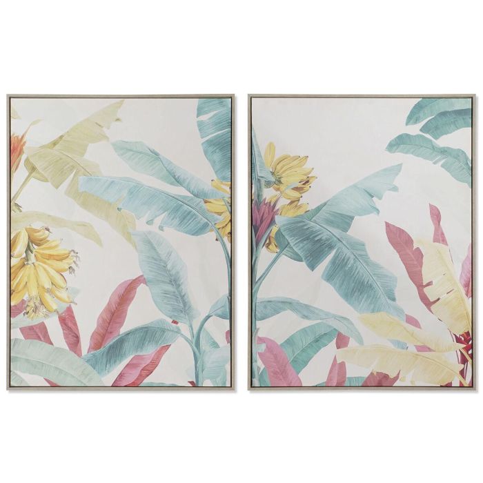 Cuadro Tropical DKD Home Decor Multicolor 4 x 100 x 75 cm (2 Unidades)