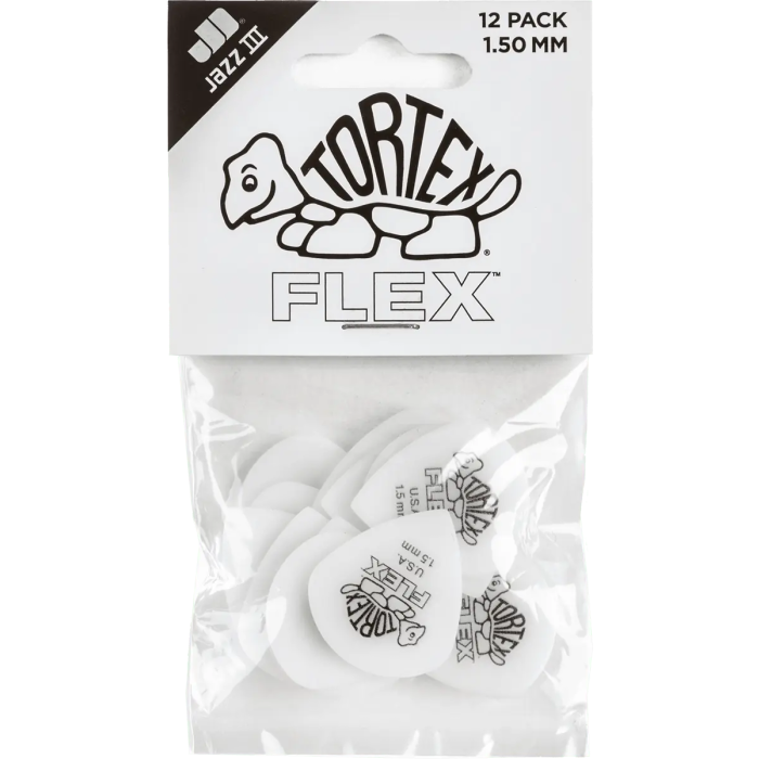 Dunlop Pack 12 Púas Tortex Flex Jazz III 1,50 Mm 3