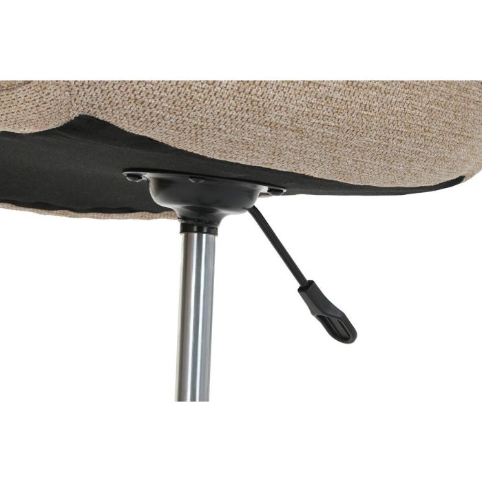 DKD Home Decor Silla de Oficina Marrón 54.5 x 78.5 x 44.5 cm Poliéster y Metal 2