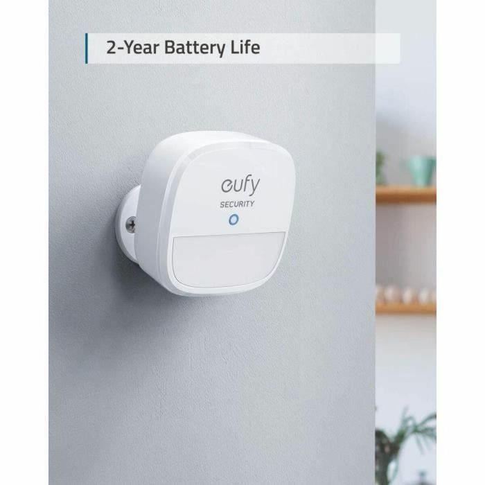 Eufy T8910021 Detector de Movimiento Inalámbrico para Sistema de Alarma de Hogar, Montaje en Pared, 9.1m Alcance, Batería 2 Años, Blanco 3