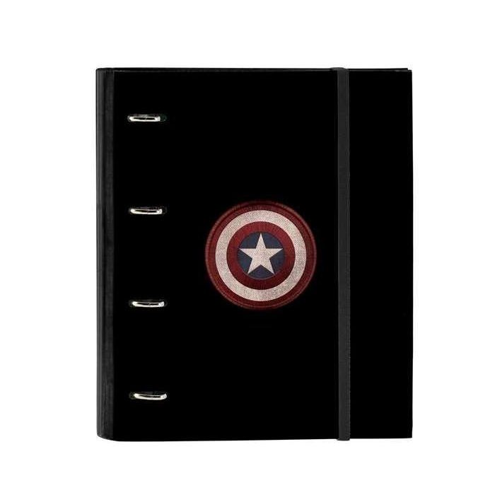 Carpeta de anillas Capitán América Negro (27 x 32 x 3.5 cm) 2