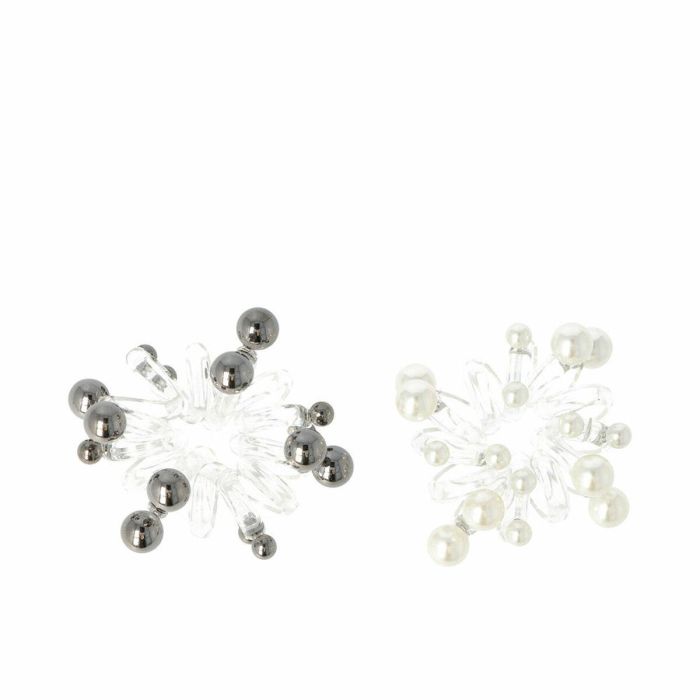 Inca Gomas Cable de Teléfono Bolitas Transparentes con Perlas Plateadas y Blancas para Cabello de Niñas - Pack 2 Unidades Inca Gomas Cable de Teléfono Bolitas Transparentes con Perlas Plateadas y Blancas para Cabello de Niñas - Pack 2 Unidades