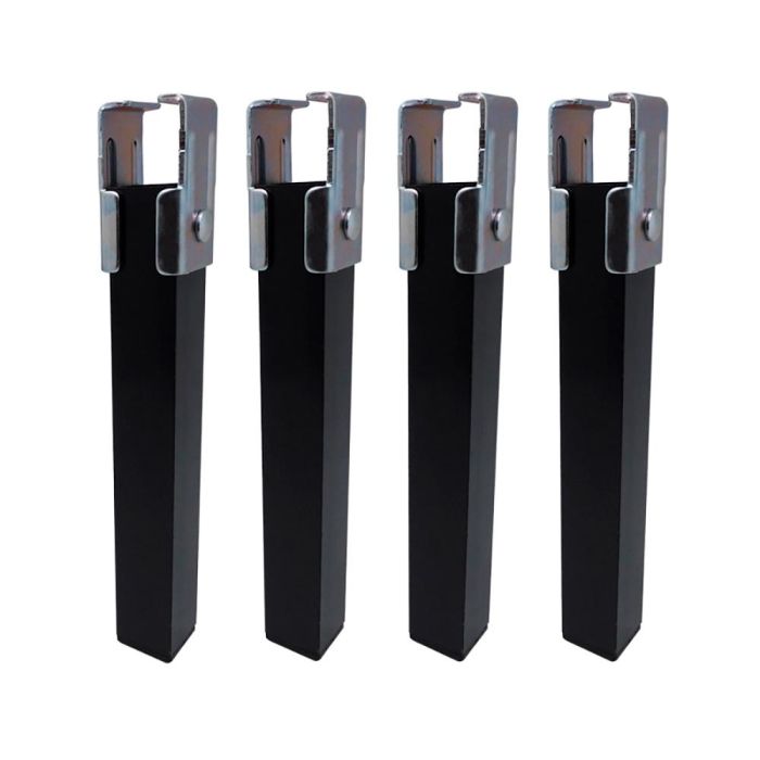 Micel Juego de 4 Patas para Somier NE 96404, Acero Negro 40x30x255mm Micel Juego de 4 Patas para Somier NE 96404, Acero Negro 40x30x255mm