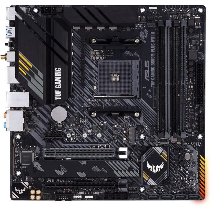 ASUS TUF GAMING B550M-PLUS (WI-FI II) Placa Base Micro ATX para AMD AM4 DDR4 Wi-Fi 6 1
