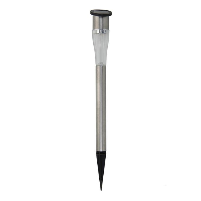 Ipae Progarden Estaca Solar 36cm Inox Cilindro Euro/U con LED Luz Blanca, Pila Botón Recargable, Ø8x37cm Cromo Mate 1 Ipae Progarden Estaca Solar 36cm Inox Cilindro Euro/U con LED Luz Blanca, Pila Botón Recargable, Ø8x37cm Cromo Mate 1