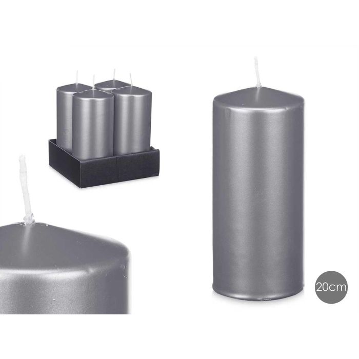 Vela Taco Plata Ancha 20Cm Acorde (8 Unidades) Vela Taco Plata Ancha 20Cm Acorde (8 Unidades)