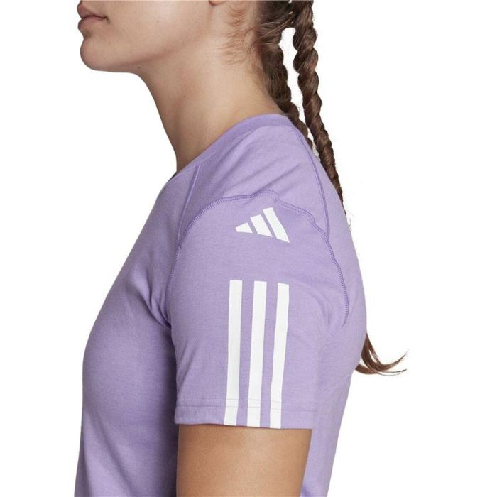 Camiseta de Manga Corta Mujer Adidas Essentials Ciruela Lila 2 Camiseta de Manga Corta Mujer Adidas Essentials Ciruela Lila 2