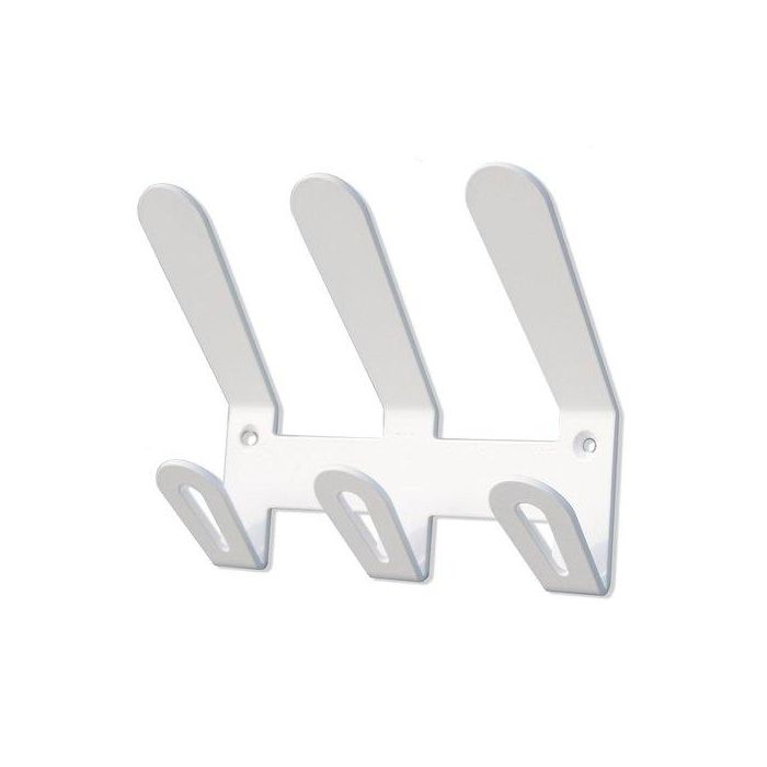 Perchero Pared Ec/02 3 Colgadores Color Blanco