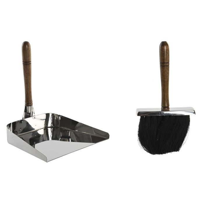 DKD Home Decor Chimenea Moderna Plateado 21 x 24 x 26 cm Set de 2 Piezas Inox y Mango DKD Home Decor Chimenea Moderna Plateado 21 x 24 x 26 cm Set de 2 Piezas Inox y Mango