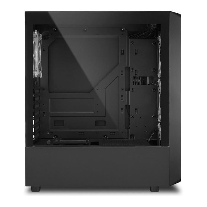 SHARKOON Midi Tower TK4 RGB Negro con Iluminación RGB para PC Gaming ATX, mATX, Mini-ITX y Ventana Lateral