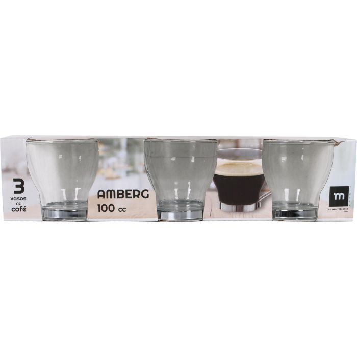 Set de 3 Vasos para Café Amberg 100 cc - La Mediterranea (24 Cajas) 1 Set de 3 Vasos para Café Amberg 100 cc - La Mediterranea (24 Cajas) 1