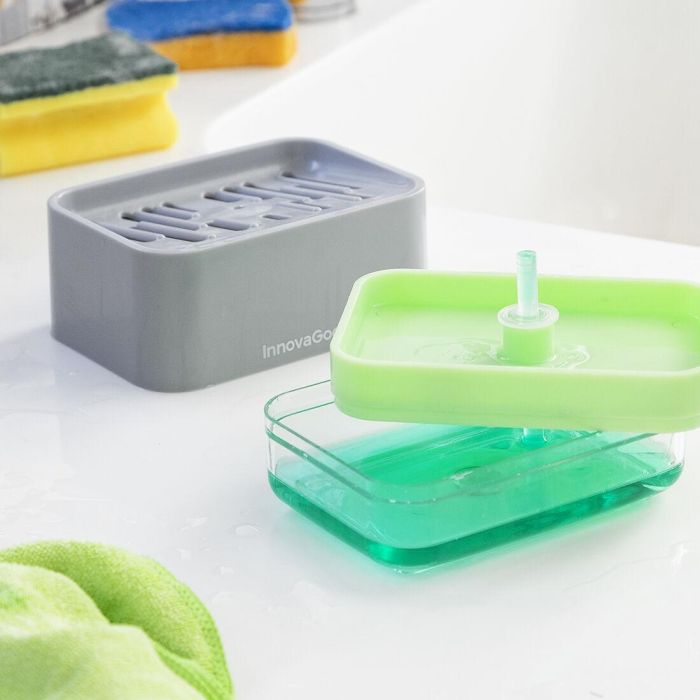 Dispensador de Jabón 2 en 1 para Fregadero Pushoap InnovaGoods 6