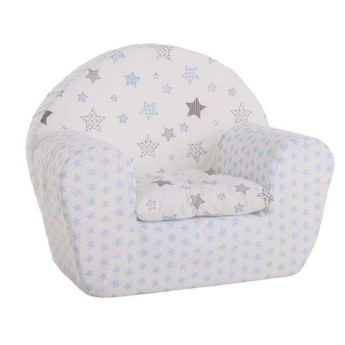 Sillon azul y estrellas gris con cojin Sillon azul y estrellas gris con cojin