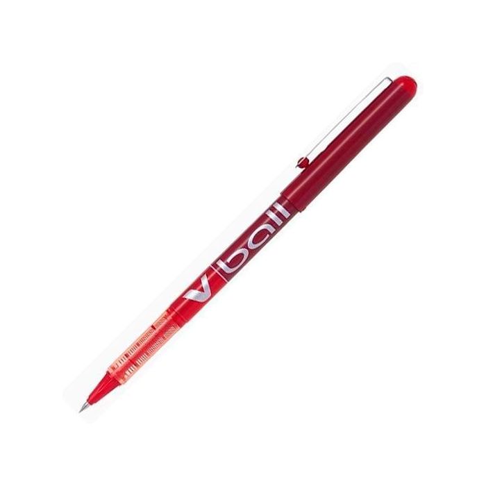 Pilot Roller V-Ball 07 Tinta Líquida Rojo 0.7mm (12 Unidades) | Bolígrafo con Visor de Tinta VSystem (12 Unidades)