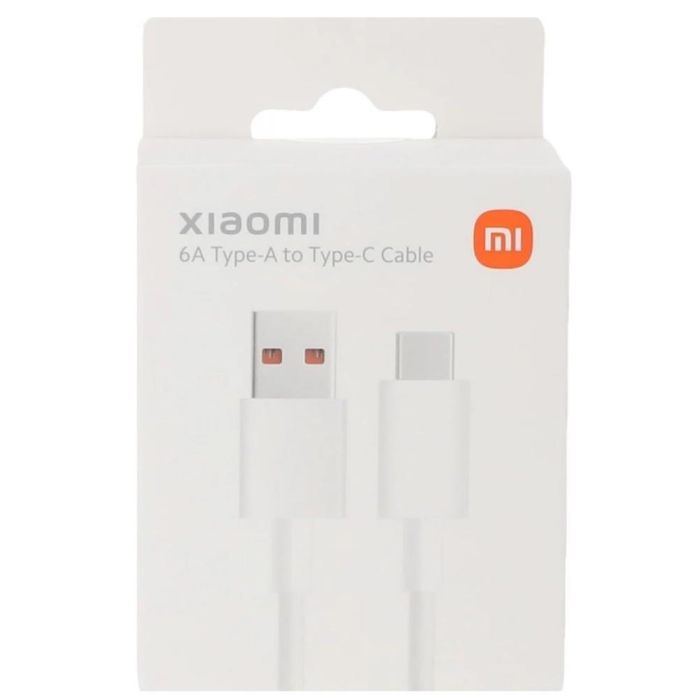 Xiaomi BHR6032GL Cable USB-A a USB-C 6A Carga Rápida y Datos 1m Blanco Compatible con Carga PD 3