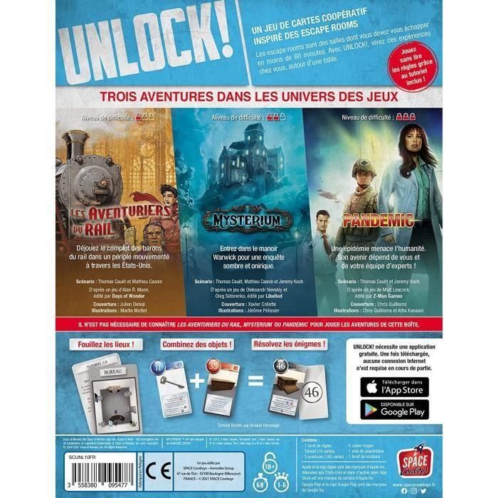 Juego de Mesa Asmodee Unlock! : Game Adventures (FR) 1