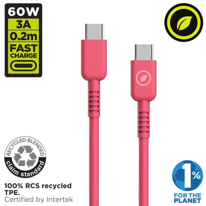 muvit for change cable Tipo C a Tipo C 3A/60W 0.2m magenta 6 muvit for change cable Tipo C a Tipo C 3A/60W 0.2m magenta 6