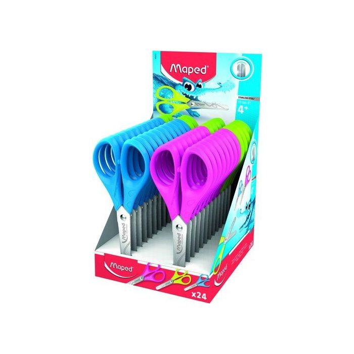 Tijeras Escolares Maped Essentials Pulse 13 Cm. Expositor De 24